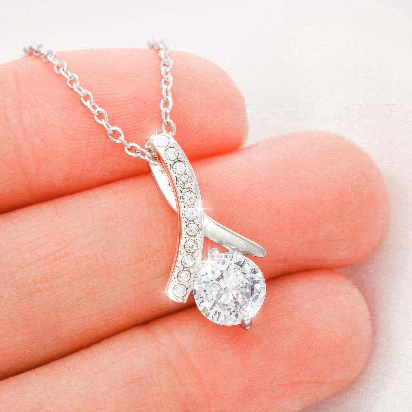 To My Daughter — Allure Ribbon Necklace Gift Box